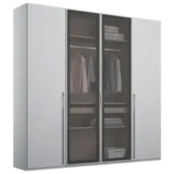 Dreht&uuml;renschrank in Grau, Hellgrau