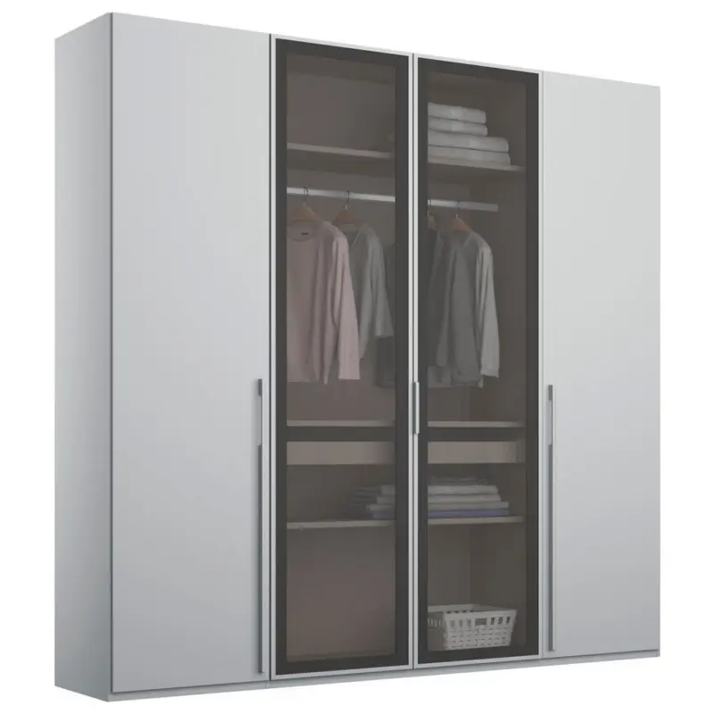 Dreht&uuml;renschrank in Grau, Hellgrau