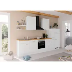 K&uuml;chenblock 330 cm in Wei&szlig;