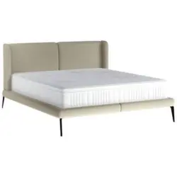 Polsterbett gepolstertes Kopfteil Cognac 180/200 cm