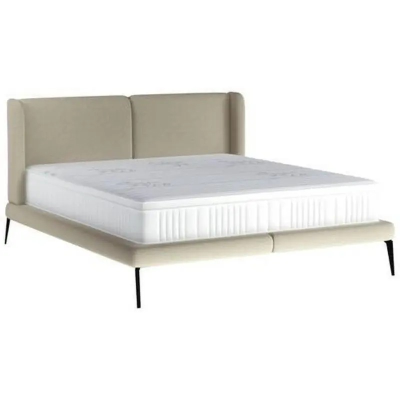 Polsterbett gepolstertes Kopfteil Cognac 180/200 cm