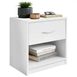 Nachtk&auml;stchen 39/41/28 cm in Wei&szlig;