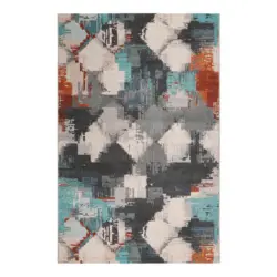 Outdoorteppich 133/200 cm Stash Creme, Grau, T&uuml;rkis