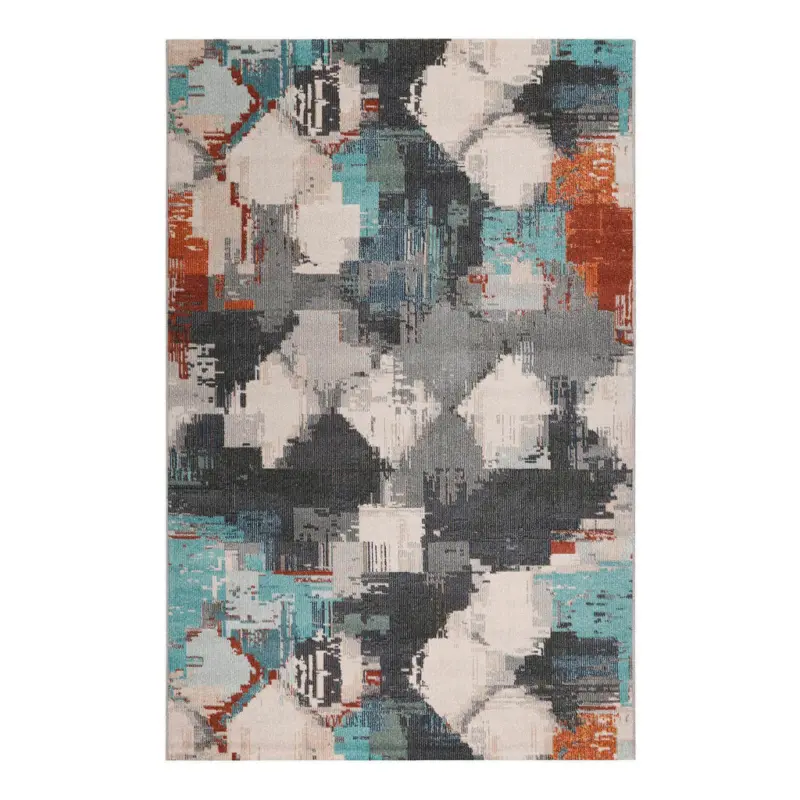 Outdoorteppich 133/200 cm Stash Creme, Grau, T&uuml;rkis