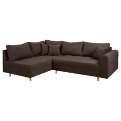 Ecksofa Ariella in Mikrofaser Graubraun 161/231 cm