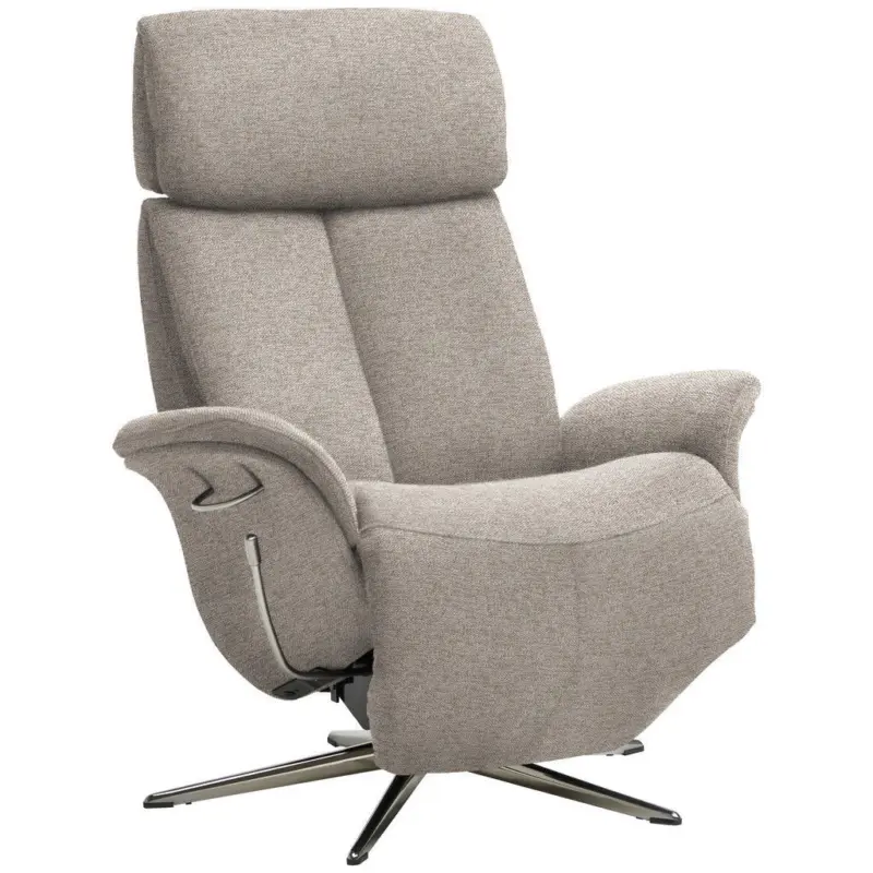 Relaxsessel in Textil Hellbraun