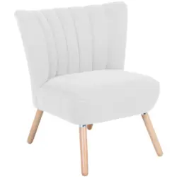 Sessel in Velours Creme