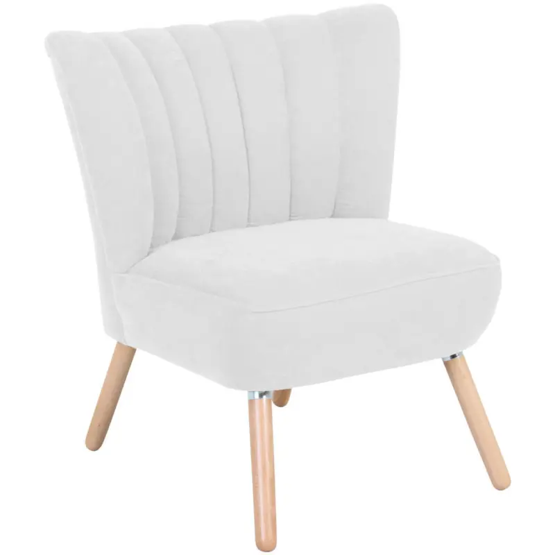 Sessel in Velours Creme