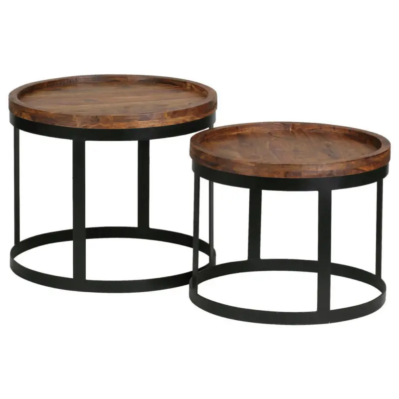 Beistelltischset in Holz 53/53/45 cm