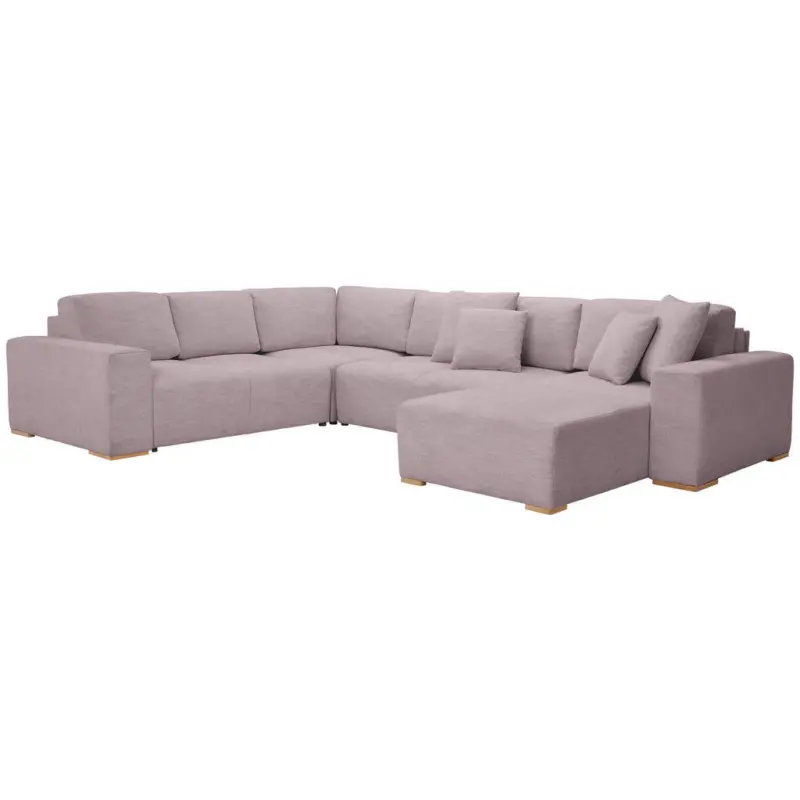 Wohnlandschaft in Flachgewebe Altrosa