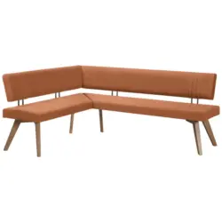 Eckbank 200/220 cm in Cognac, Wildeiche