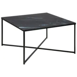 Couchtisch in Metall, Glas 80/80/45 cm