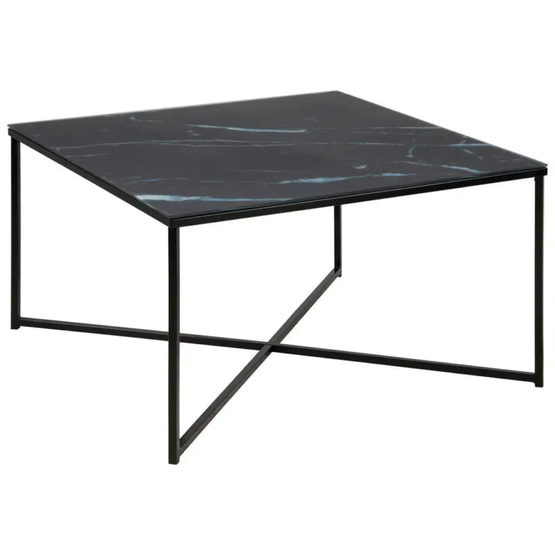 Couchtisch in Metall, Glas 80/80/45 cm