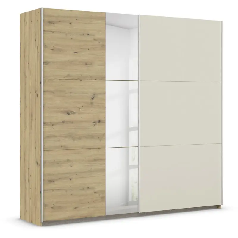 Schwebet&uuml;renschrank in Champagner, Eiche Artisan
