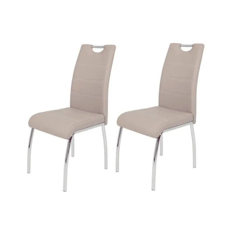 Stuhl-Set 2 St&uuml;ck Typenauswahl, mit Griff, abwischbar Lederlook