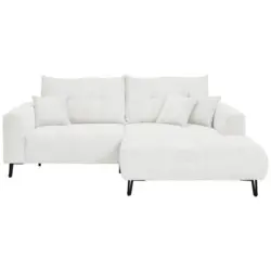 Ecksofa in Cord Wei&szlig; 250/185 cm
