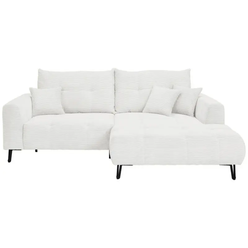 Ecksofa in Cord Wei&szlig; 250/185 cm