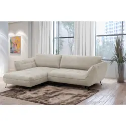 Ecksofa Samoa in Struktur Sandfarben 187/282 cm