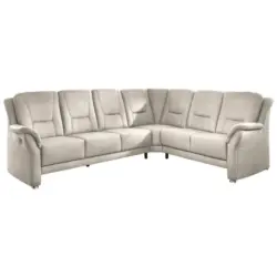 Ecksofa in Mikrofaser Creme 275/223 cm