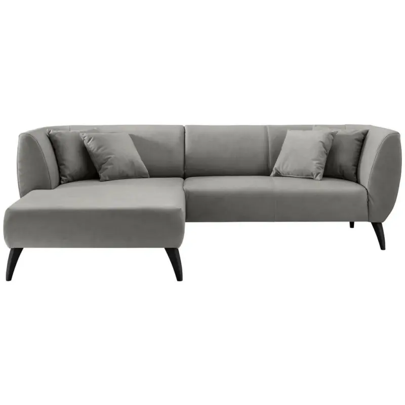 Ecksofa in Lederlook Grau 160/264 cm
