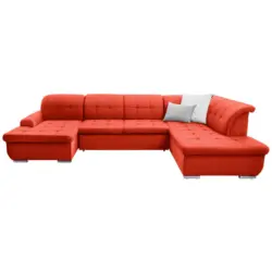 Wohnlandschaft in Flachgewebe Rot