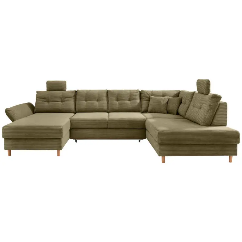 Wohnlandschaft in Cord Olivgr&uuml;n