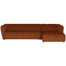 Ecksofa Livoli in Chenille Rostfarben 306/160 cm