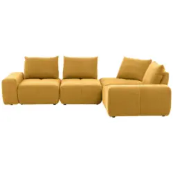 Ecksofa in Velours Currygelb 326/236 cm