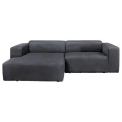 Ecksofa Basma in Cord Graphitfarben 175/298 cm