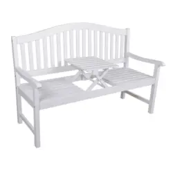 Gartenbank 150/104/62 cm in Eukalyptusholzfarben