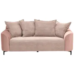 2-Sitzer-Sofa in Cord, Velours Rosa
