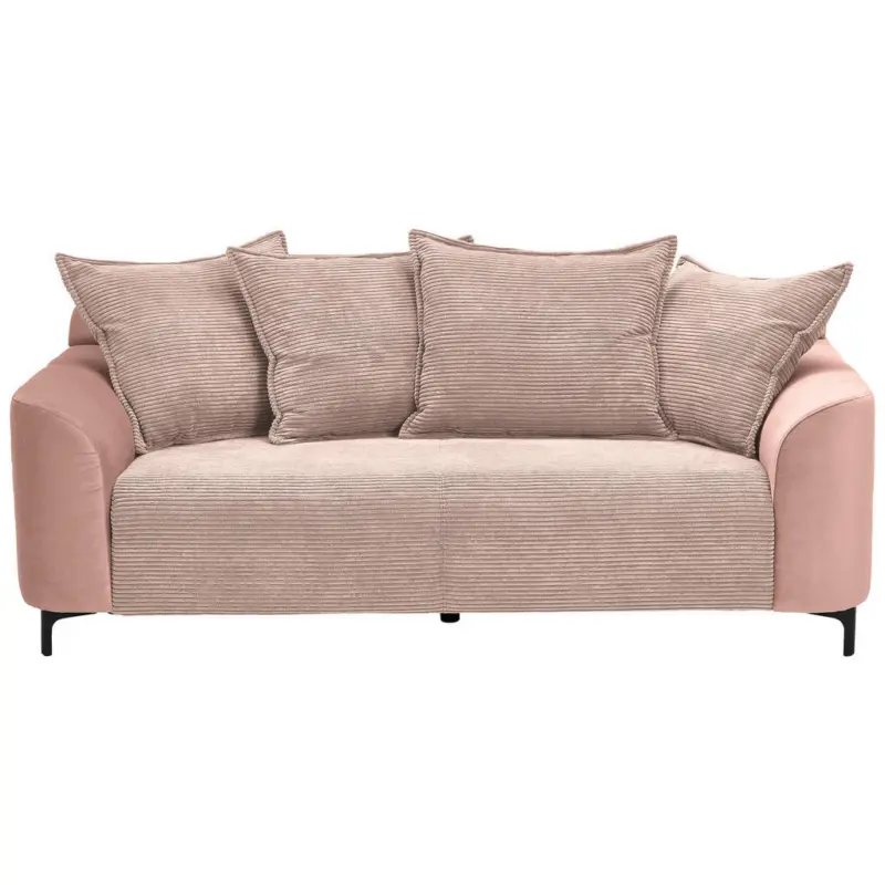 2-Sitzer-Sofa in Cord, Velours Rosa