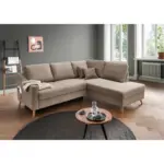 XXXLutz Lauterach - Ihr M&ouml;belhaus bei Bregenz Ecksofa Valentina in Cord Graubraun