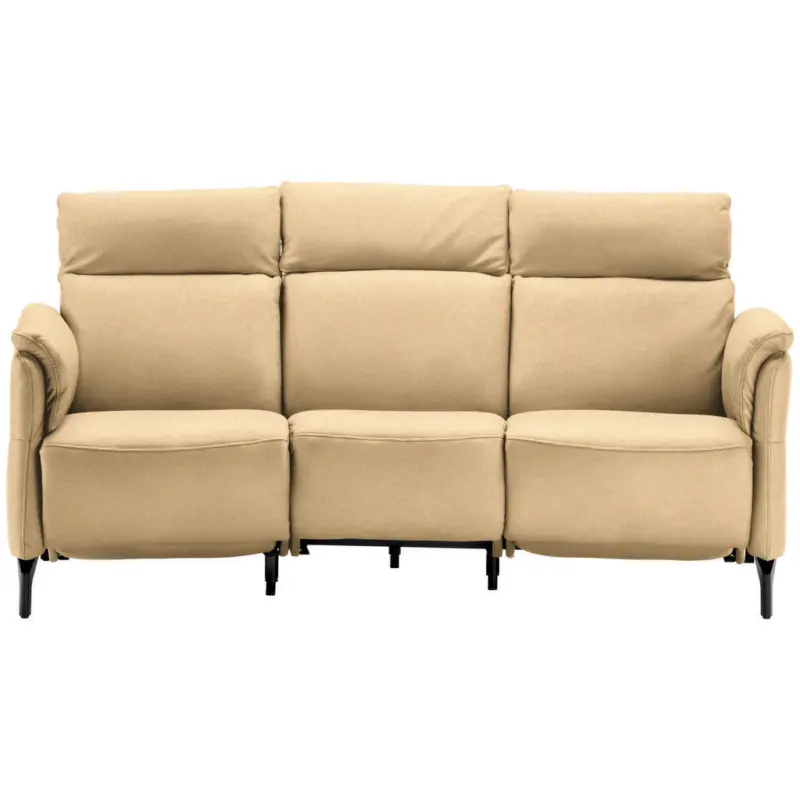 Trapezsofa in Mikrofaser Beige