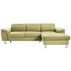 Ecksofa in Webstoff Gr&uuml;n 250/167 cm