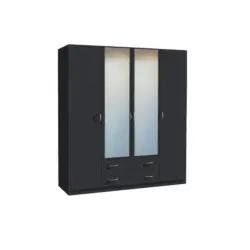 Dreht&uuml;renschrank 181/197/54 cm 4-t&uuml;rig