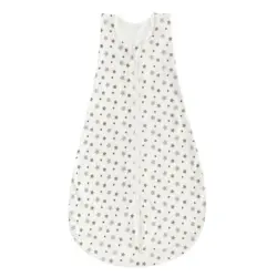 Babyschlafsack wei&szlig; mit grauen Sternen 60