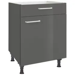 Kochfeldumbauschrank 60/87/56 cm in Schieferfarben