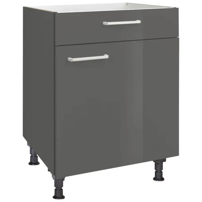 Kochfeldumbauschrank 60/87/56 cm in Schieferfarben