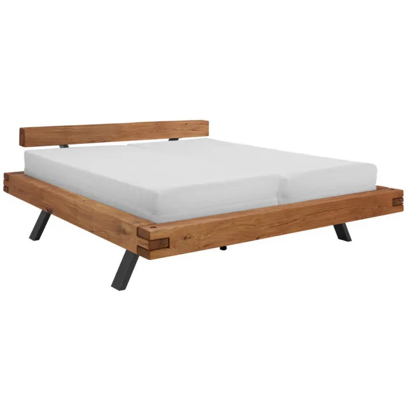 Balkenbett 160/220 cm in Eichefarben