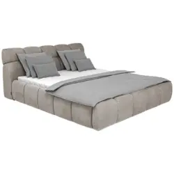 Polsterbett Hellbraun 140/200 cm