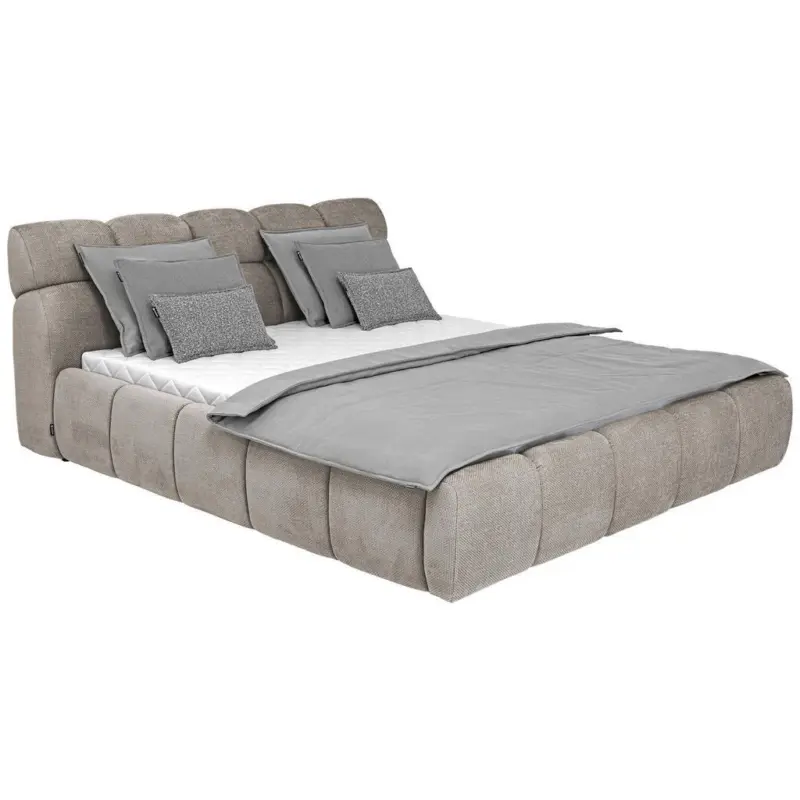 Polsterbett Hellbraun 140/200 cm