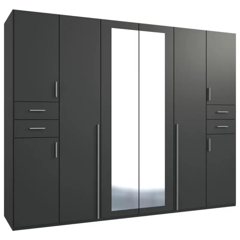 Dreht&uuml;renschrank in Graphitfarben