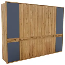 Kleiderschrank in Anthrazit, Eiche Artisan, Wildeiche