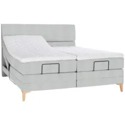 Boxspringbett 200/200 cm in Hellgrau