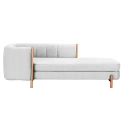 R&eacute;camiere Majka in Pl&uuml;sch Hellgrau