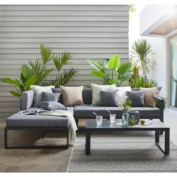 Loungegarnitur 180/248 cm Aluminium