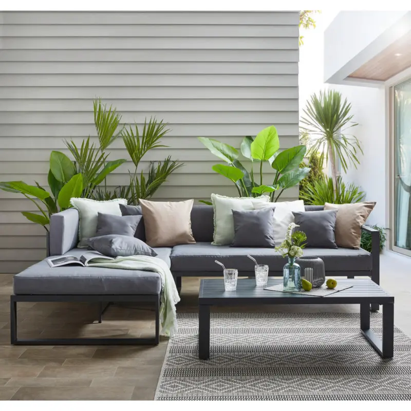 Loungegarnitur 180/248 cm Aluminium