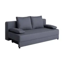Schlafsofa in Webstoff Dunkelgrau