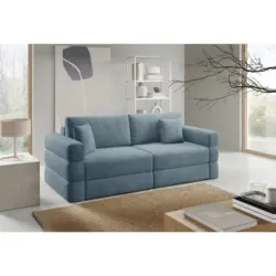 Schlafsofa Terazzo in Webstoff Blau